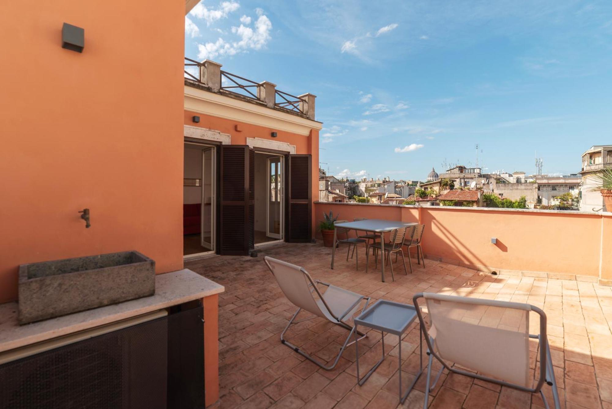 Apartment With Terrace In Via Del Pellegrino - FromhometoРим Екстер'єр фото
